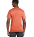 64V00 Gildan Adult Softstyle V-Neck T-Shirt in Heather orange back view