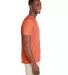 64V00 Gildan Adult Softstyle V-Neck T-Shirt in Heather orange side view