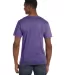 64V00 Gildan Adult Softstyle V-Neck T-Shirt in Heather purple back view