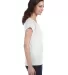 64V00L Gildan Junior Fit Softstyle V-Neck T-Shirt WHITE side view