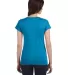 64V00L Gildan Junior Fit Softstyle V-Neck T-Shirt in Sapphire back view