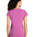 64V00L Gildan Junior Fit Softstyle V Neck T Shirts in Azalea