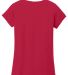 64V00L Gildan Junior Fit Softstyle V Neck T Shirts in Cherry red