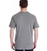 6901 LA T Adult Fine Jersey T-Shirt in Granite heather back view