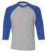 6930 LA T Adult Vintage Baseball T-Shirt in Vintage heather/vintage royal front view