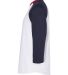 6930 LA T Adult Vintage Baseball T-Shirt in White/navy/red side view