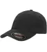 6997 Yupoong Flexfit Garment-Washed Cotton Cap in Black front view