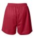 7216 Badger Ladies' Mesh/Tricot 5-Inch Shorts in Red back view