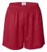 7216 Badger Ladies' Mesh/Tricot 5-Inch Shorts in Red front view