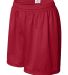 7216 Badger Ladies' Mesh/Tricot 5-Inch Shorts in Red side view