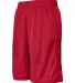 7219 Badger Adult Mesh Shorts With Pockets Red side view