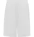 7219 Badger Adult Mesh Shorts With Pockets White back view