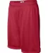 7237 Badger Adult Mini-Mesh 7-Inch Shorts Red side view