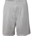 7237 Badger Adult Mini-Mesh 7-Inch Shorts Silver front view