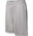 7237 Badger Adult Mini-Mesh 7-Inch Shorts Silver side view