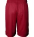 7239 Badger Adult Mini-Mesh 9-Inch Shorts Red back view
