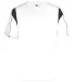 7937 Badger Adult Pro Placket Henley Tee White/ Black front view