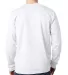 8100 Bayside Adult Long-Sleeve Cotton Tee with Poc White back view