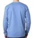 8100 Bayside Adult Long-Sleeve Cotton Tee with Poc Carolina Blue back view