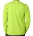 8100 Bayside Adult Long-Sleeve Cotton Tee with Poc Lime Green back view