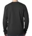 8100 Bayside Adult Long-Sleeve Cotton Tee with Poc Black back view