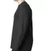 8100 Bayside Adult Long-Sleeve Cotton Tee with Poc Black side view