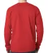 8100 Bayside Adult Long-Sleeve Cotton Tee with Poc Red back view