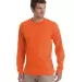 8100 Bayside Adult Long-Sleeve Cotton Tee with Poc Orange front view