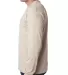 8100 Bayside Adult Long-Sleeve Cotton Tee with Poc Sand side view