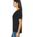 BELLA 8815 Womens Flowy V-Neck T-shirt in Black side view