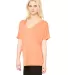 BELLA 8815 Womens Flowy V-Neck T-shirt in Coral side view