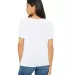 BELLA 8815 Womens Flowy V-Neck T-shirt in White back view