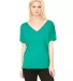 BELLA 8815 Womens Flowy V-Neck T-shirt in Kelly front view