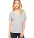 BELLA 8815 Womens Flowy V-Neck T-shirt in Athletic heather front view