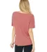 BELLA 8815 Womens Flowy V-Neck T-shirt in Mauve back view