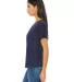 BELLA 8815 Womens Flowy V-Neck T-shirt in Midnight side view