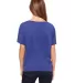 BELLA 8815 Womens Flowy V-Neck T-shirt in Navy triblend back view