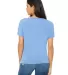 BELLA 8815 Womens Flowy V-Neck T-shirt in Blue triblend back view