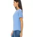 BELLA 8815 Womens Flowy V-Neck T-shirt in Blue triblend side view
