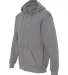 900 Bayside Adult Hooded Full-Zip Blended Fleece CHARCOAL side view