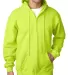 900 Bayside Adult Hooded Full-Zip Blended Fleece LIME GREEN front view