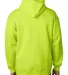 900 Bayside Adult Hooded Full-Zip Blended Fleece Lime Green back view