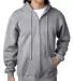 900 Bayside Adult Hooded Full-Zip Blended Fleece DARK ASH front view