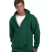 900 Bayside Adult Hooded Full-Zip Blended Fleece HUNTER GREEN front view