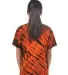 200TS Dyenomite Tie-Dye Adult Tiger Stripe Tee in Black/ orange back view