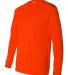 B1715 Bayside Adult Long-Sleeve Blended Tee Safety Orange side view