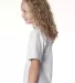 B4100 Bayside Youth Short-Sleeve Cotton Tee in White side view