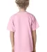 B4100 Bayside Youth Short-Sleeve Cotton Tee in Pink back view