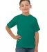B4100 Bayside Youth Short-Sleeve Cotton Tee in Kelly green front view