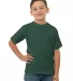B4100 Bayside Youth Short-Sleeve Cotton Tee in Forest green front view